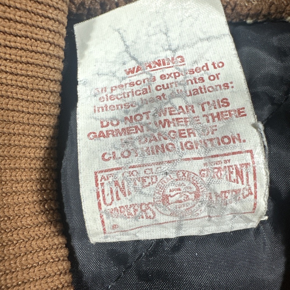 Vintage 90s Carhartt Quilt Lined Vest V01 Tan Cream XL Union USA Made Distressed - Picture 6 of 7